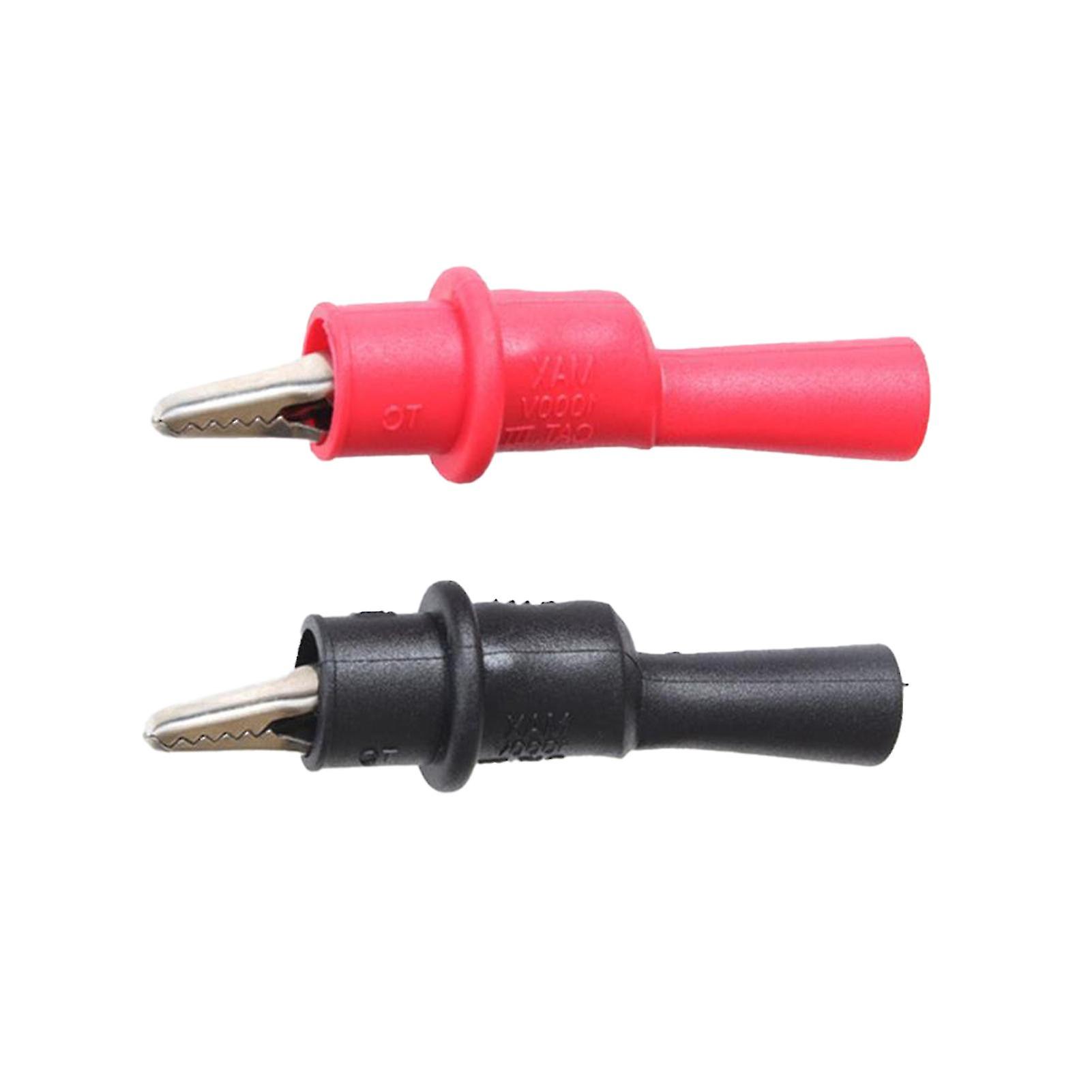 2 قطعة 2 مم اختبار كليب آمن مضاد للتآكل عالمي قابل لإعادة الاستخدام معزول اختبار مشبك الرصاص للاختبار