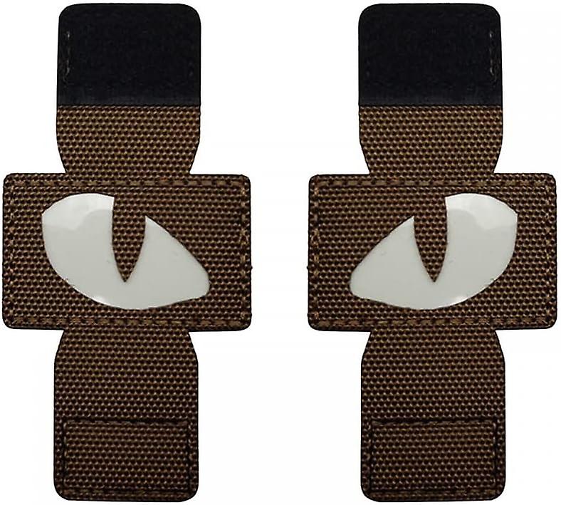 2pcs טלאים טקטיים צבאיים, molle רפלקטיבי עיני נמר מורל טלאים עבור בגדים תרמיל זרוע