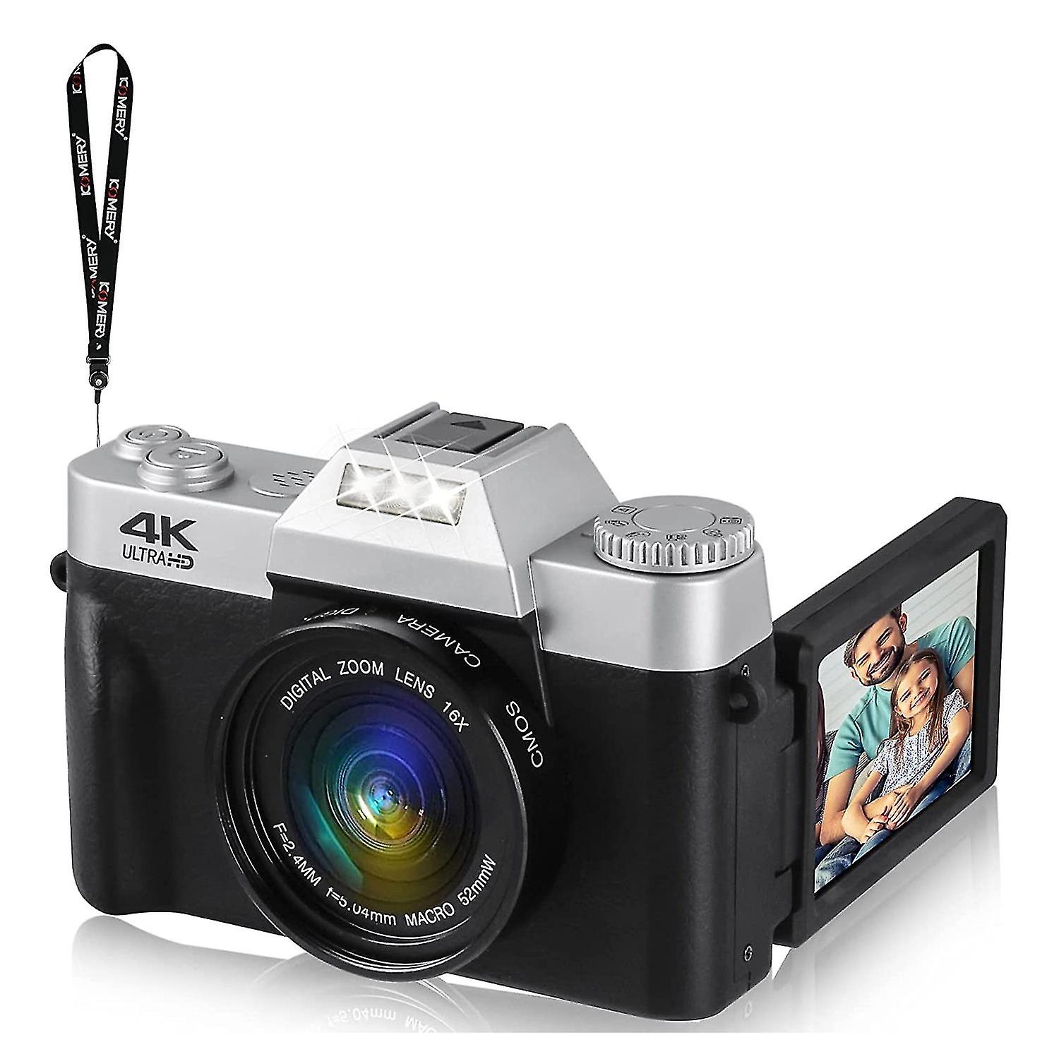 Digital Camera, 48mp 4k Hd Camera With 3.0 Inch Folding Screen, Auto Focus Camera