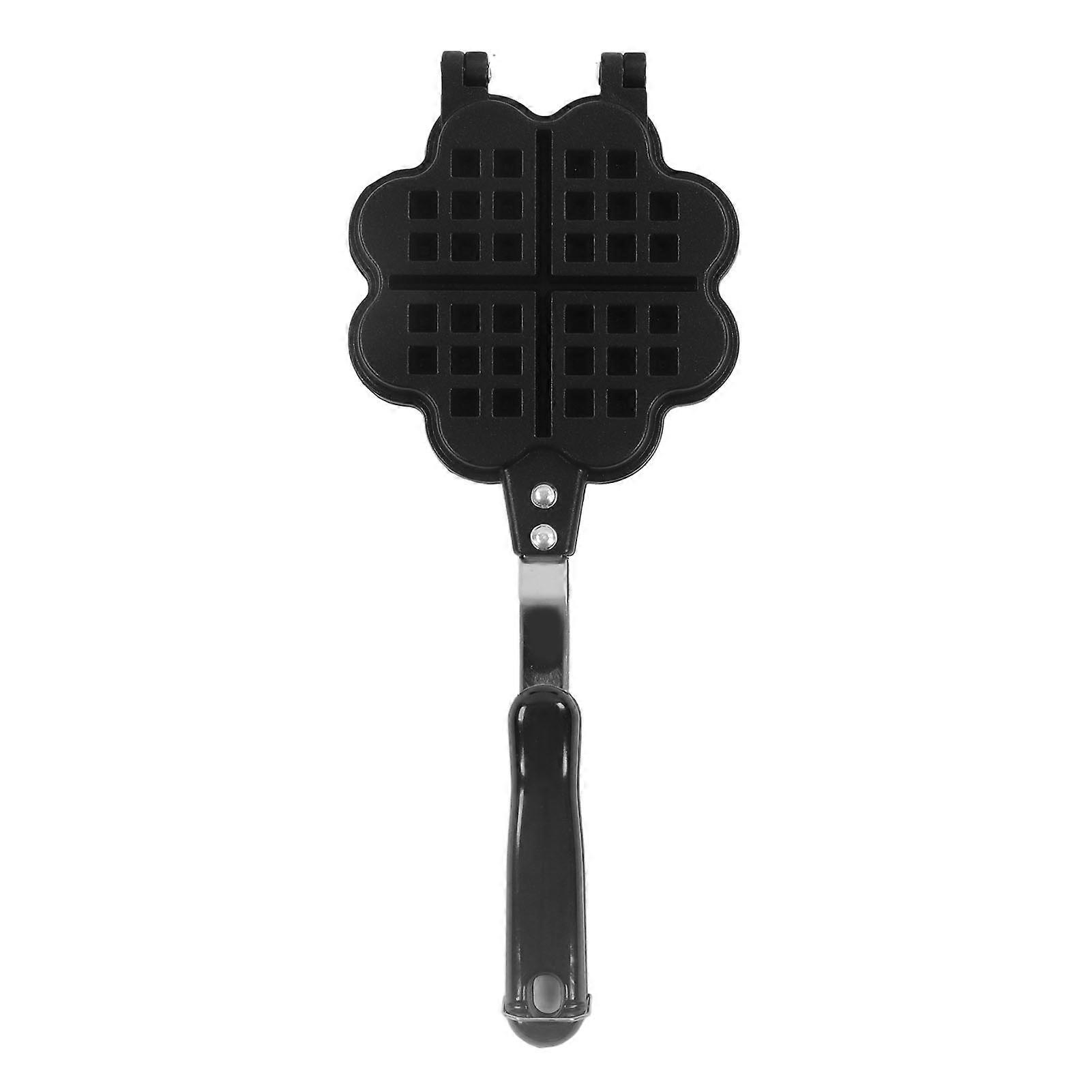 Double Sided Non-Stick Heart and Flower Shape Waffle Maker Mold Kitchen Accessory