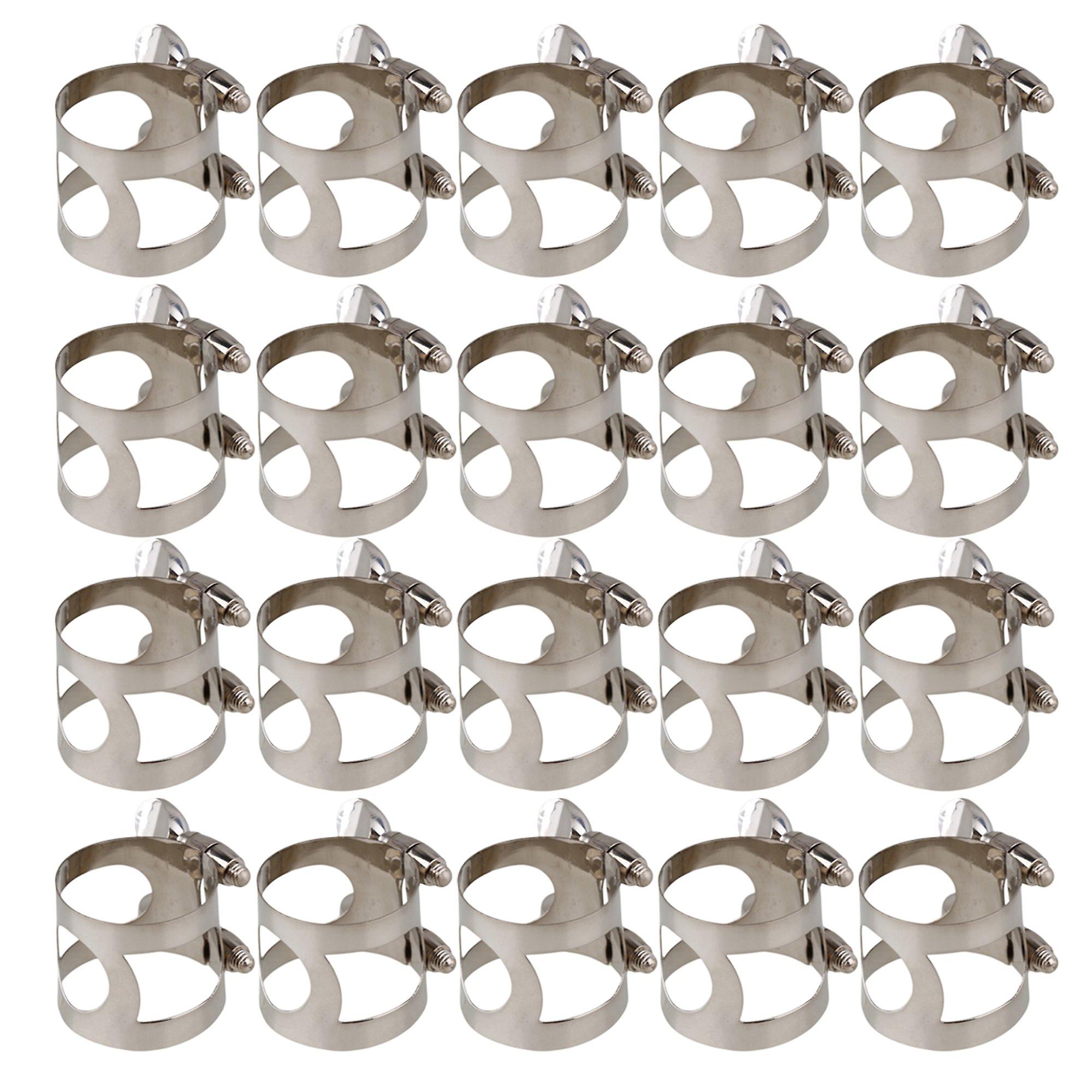 20 x Nickel Plated Clarinet Mouthpiece Ligature with Double Screw Adjust