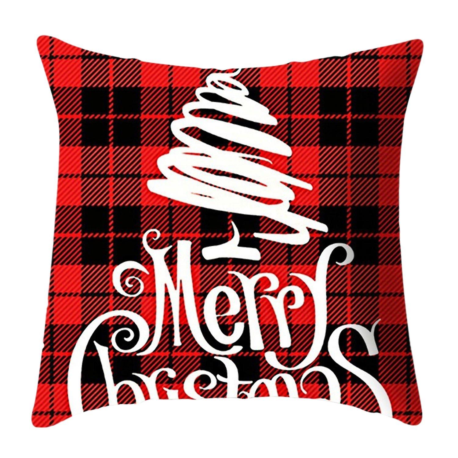 ZHOUBA Housses de coussin de Noël Vintage Noël coussins housses housse de coussin pour canapé canapé