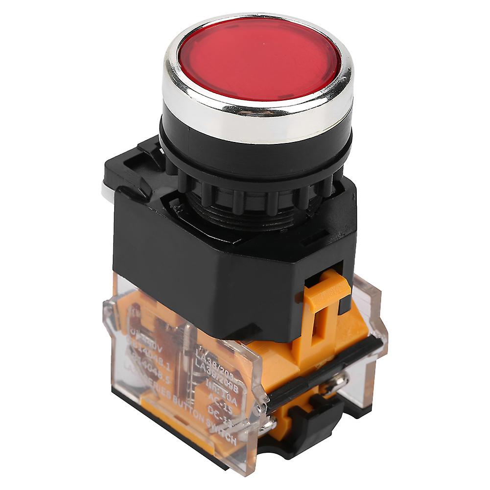 Self Locking Flat Head Red Push Button Switch LA38-11BNZS(LA38-11S)