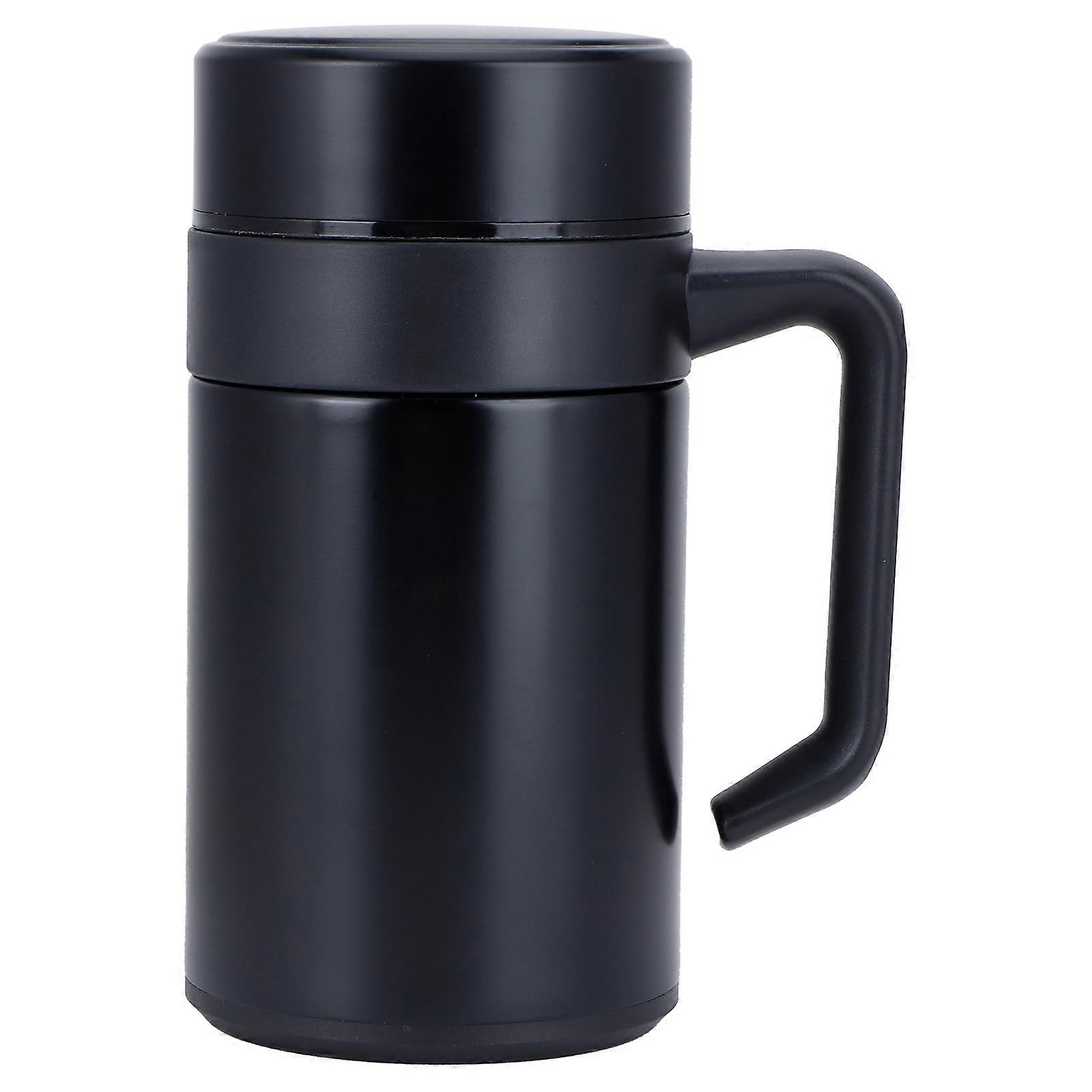 Stainless Steel Insulated Coffee Mug with Handle and Filter for Home, Office and Business