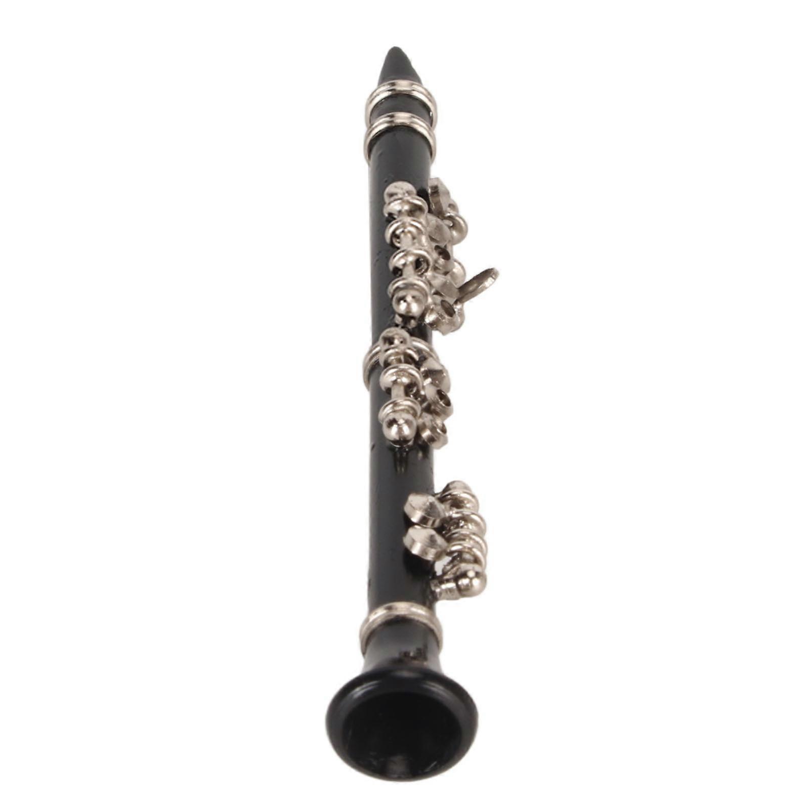 DTCY Miniature Clarinet Model with Stand and Case Musical Instruments Clarinet Model Display for Desk Decoration 3.15in
