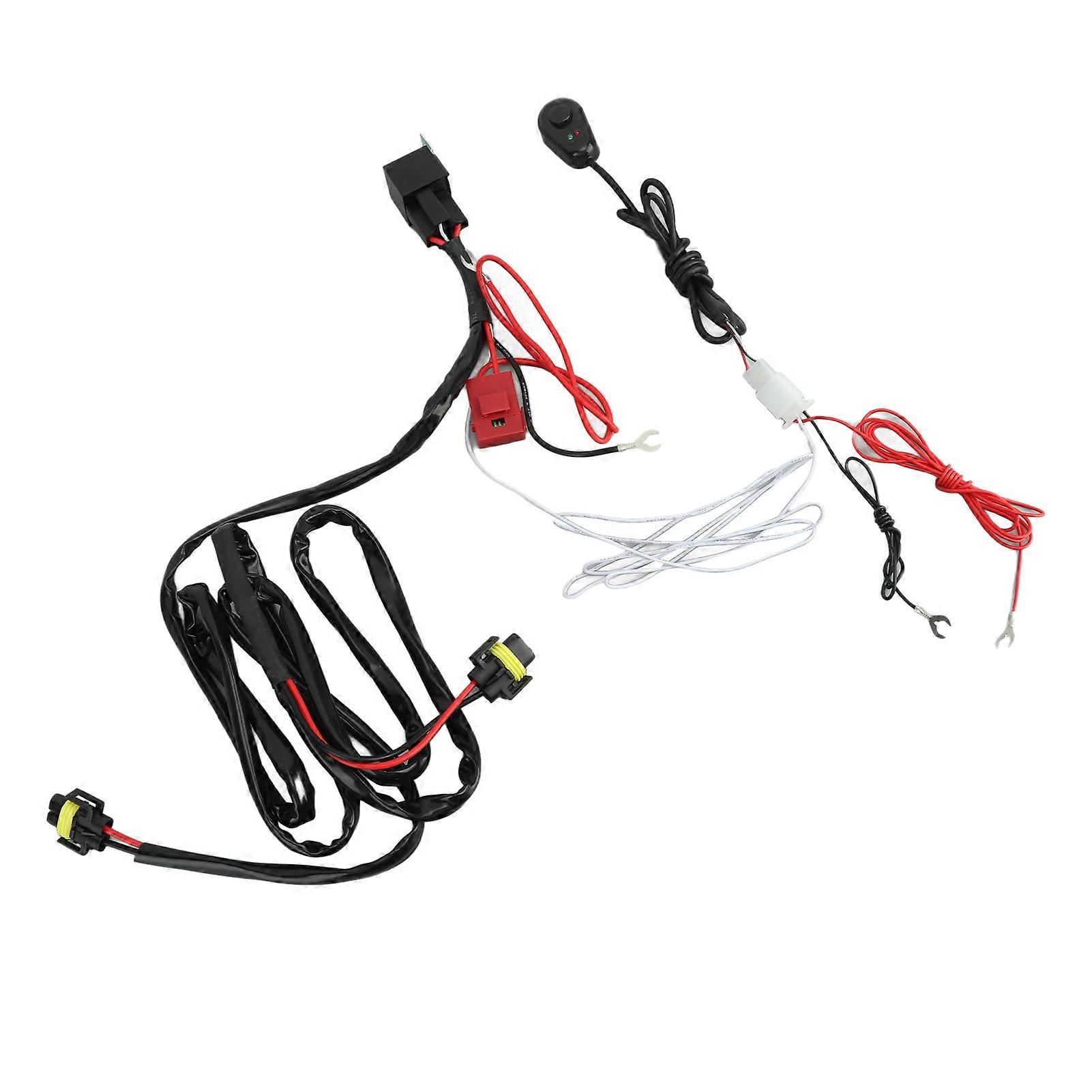 12V LED Work Light Wiring Harness for ATV SUV Jeep Pickup, 0 to 240W for Light Bar & Fog Light