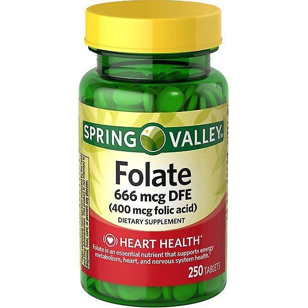 Spring Valley Folik Asit Tabletleri, 400 Mcg, 250 Ct