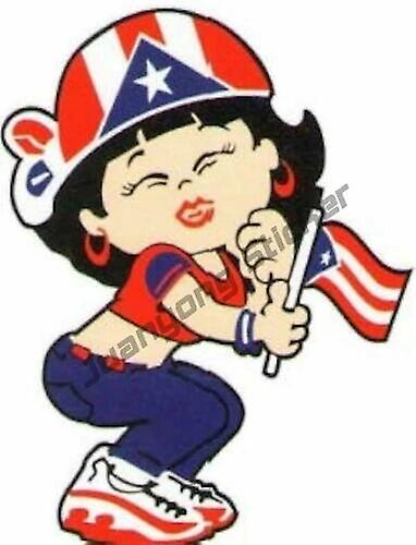 יצירתי פורטו ריקו מדבקות ויניל לעטוף קסדה מדבקות רכב אביזרים למחשב נייד קריקטורה אנימה מדבקת דבק מדבקות KK13cm ~ 12917