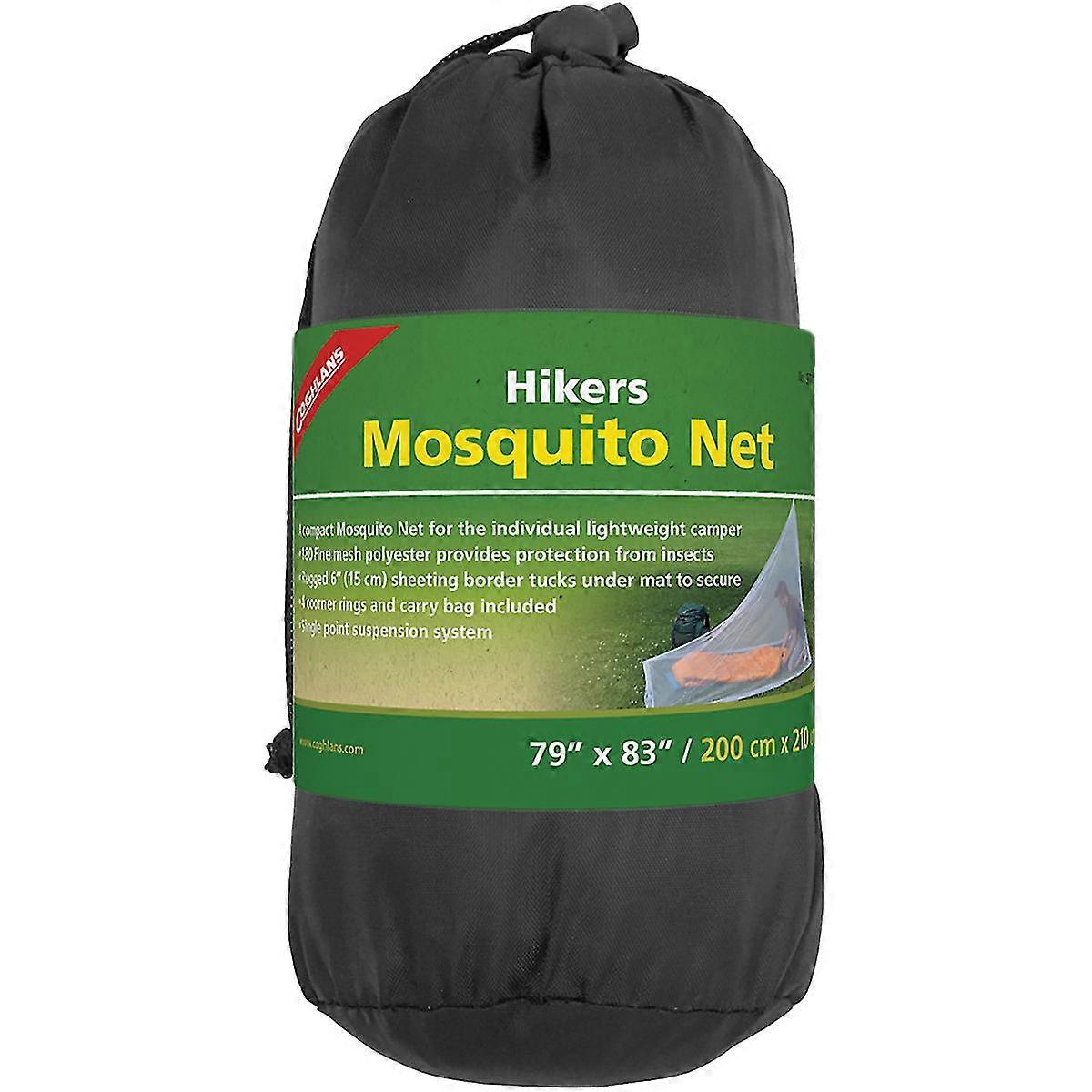 Coghlan's Hikers Bug Net 79" x 83", Single Point Suspension System, Camping