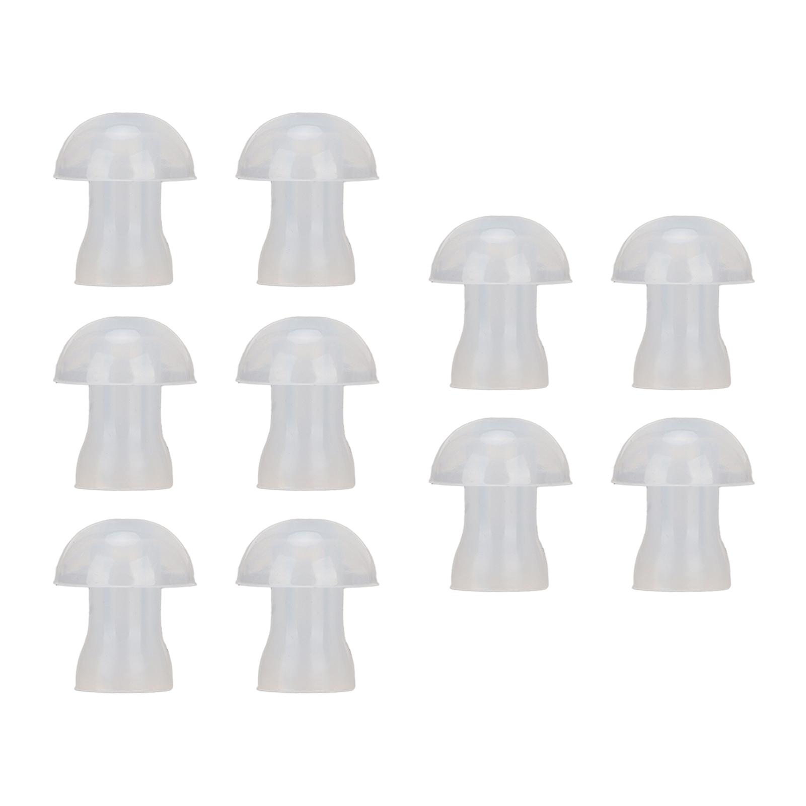 Universal 10Pcs Soft Silicone Hearing Aid Ear Tips - Comfortable Replacement Domes