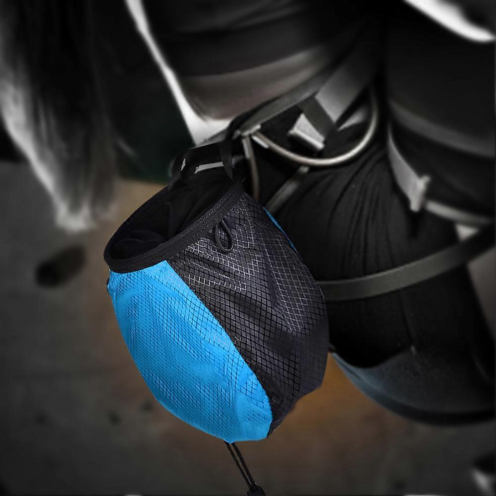 Climber Chalkbag Outdoor Horizontal Parallel Bars Body Building Gym Rock Climbing Antiskid Powder ChalkBag(Blue)