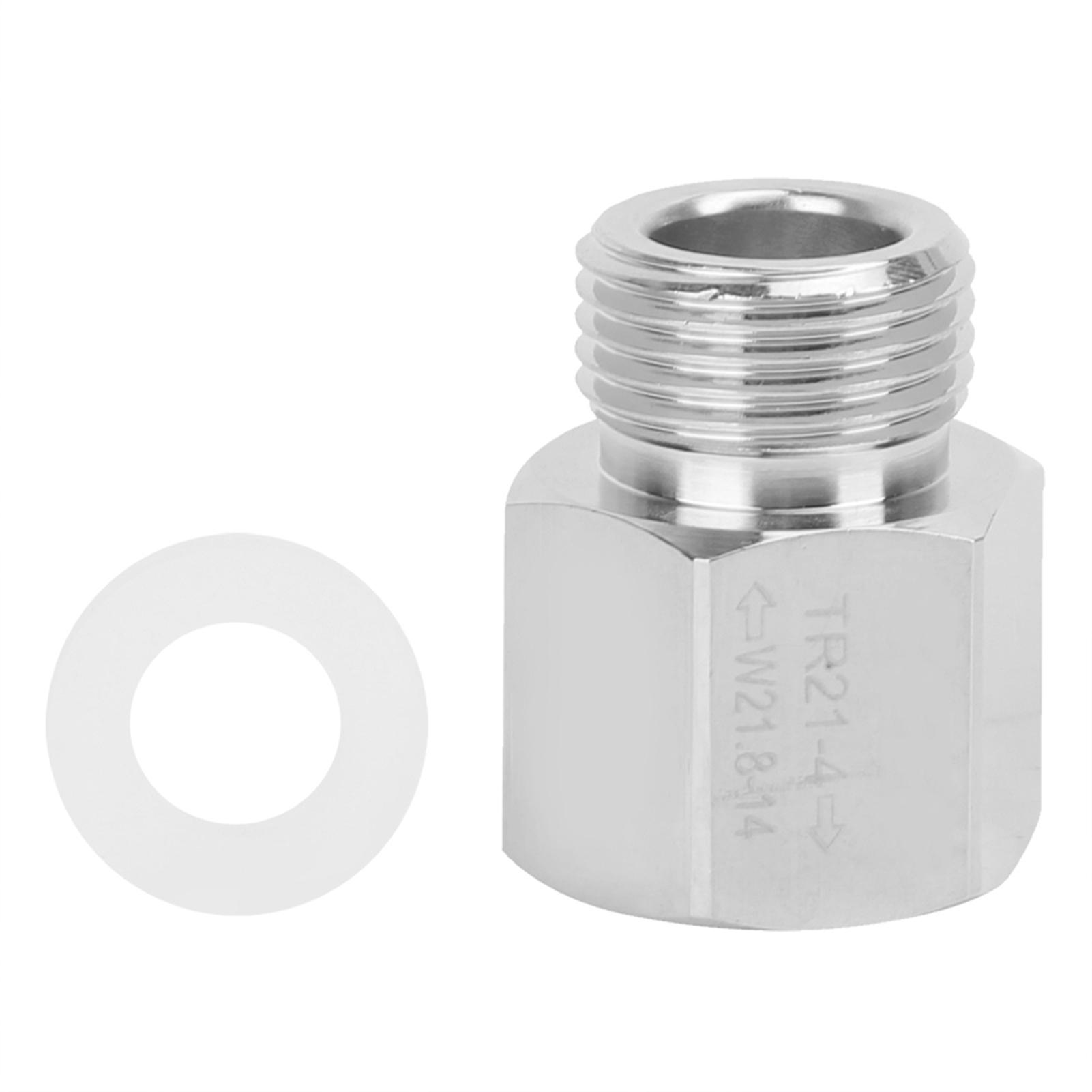 Aluminium Alloy TR21-4 to W21.8-14 Hexagonal Silver Connector Durable Easy Install Leakproof for Soda Make
