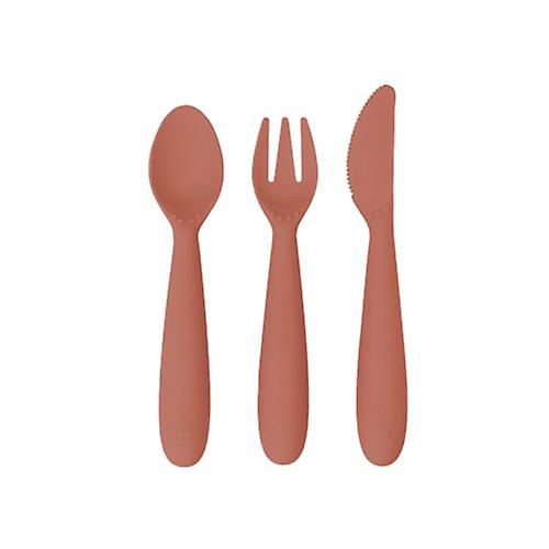 SIENNA EZPZ Child-Safe and BPA-Free Silicone Happy Utensils for Toddler Feeding
