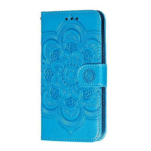 Apple iPhone XR Multifunctional Flower Holster Case - Blue
