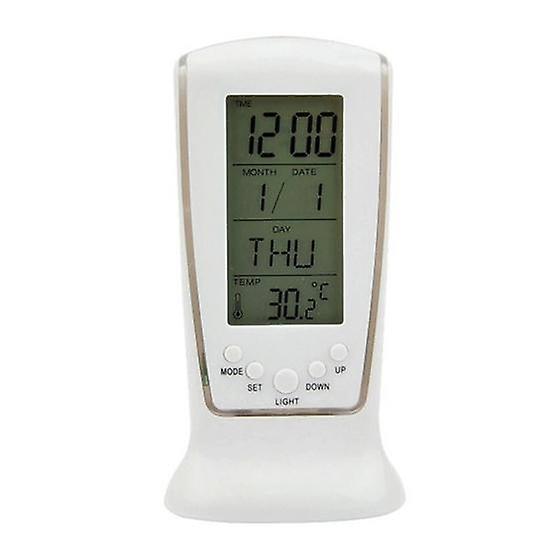 Multifunction Blue Backlight LED Calendar Temperature Display Music Alarm Clock