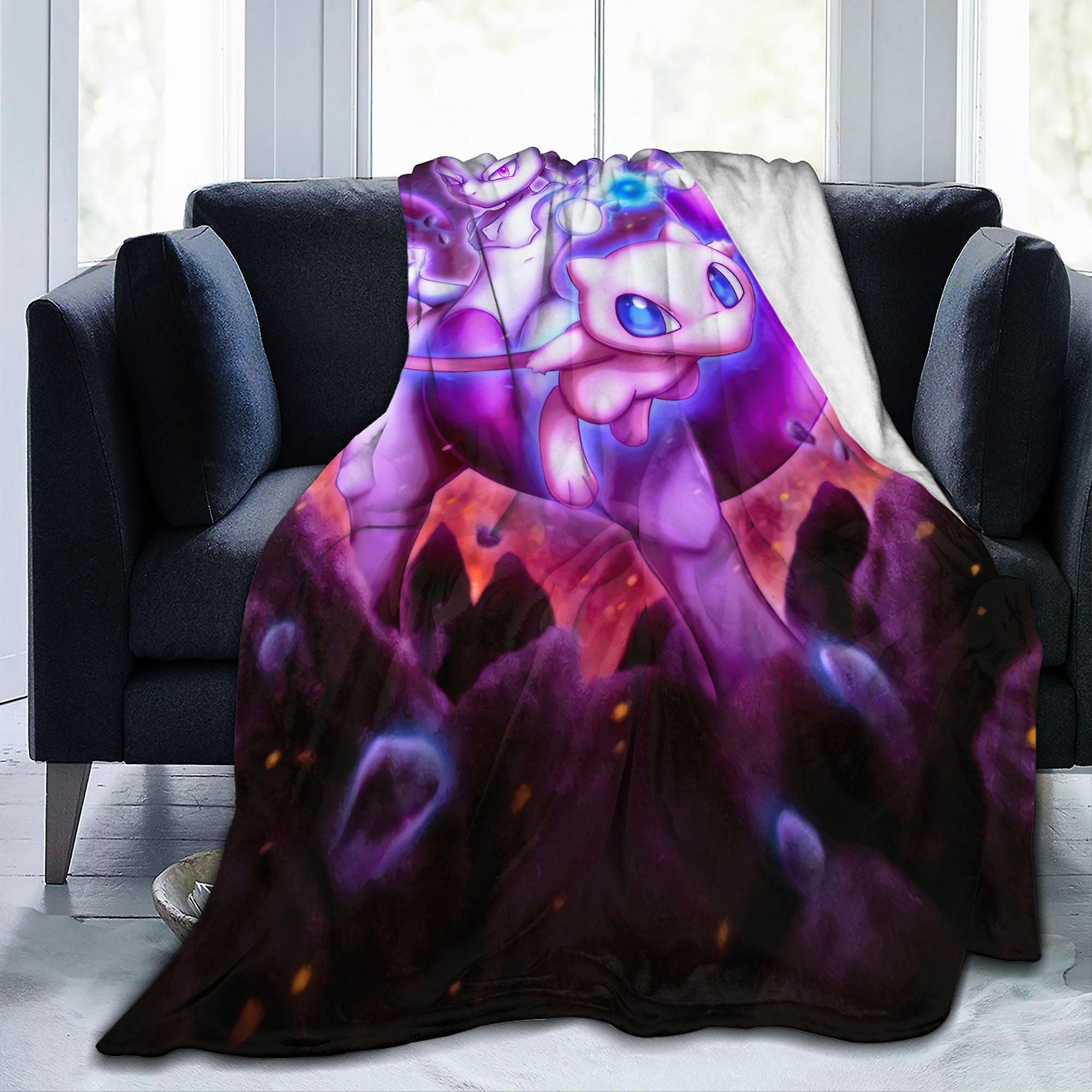 Mewtwo Cartoon Blanket for Kids Teenager Adult, Ultra Soft Cozy