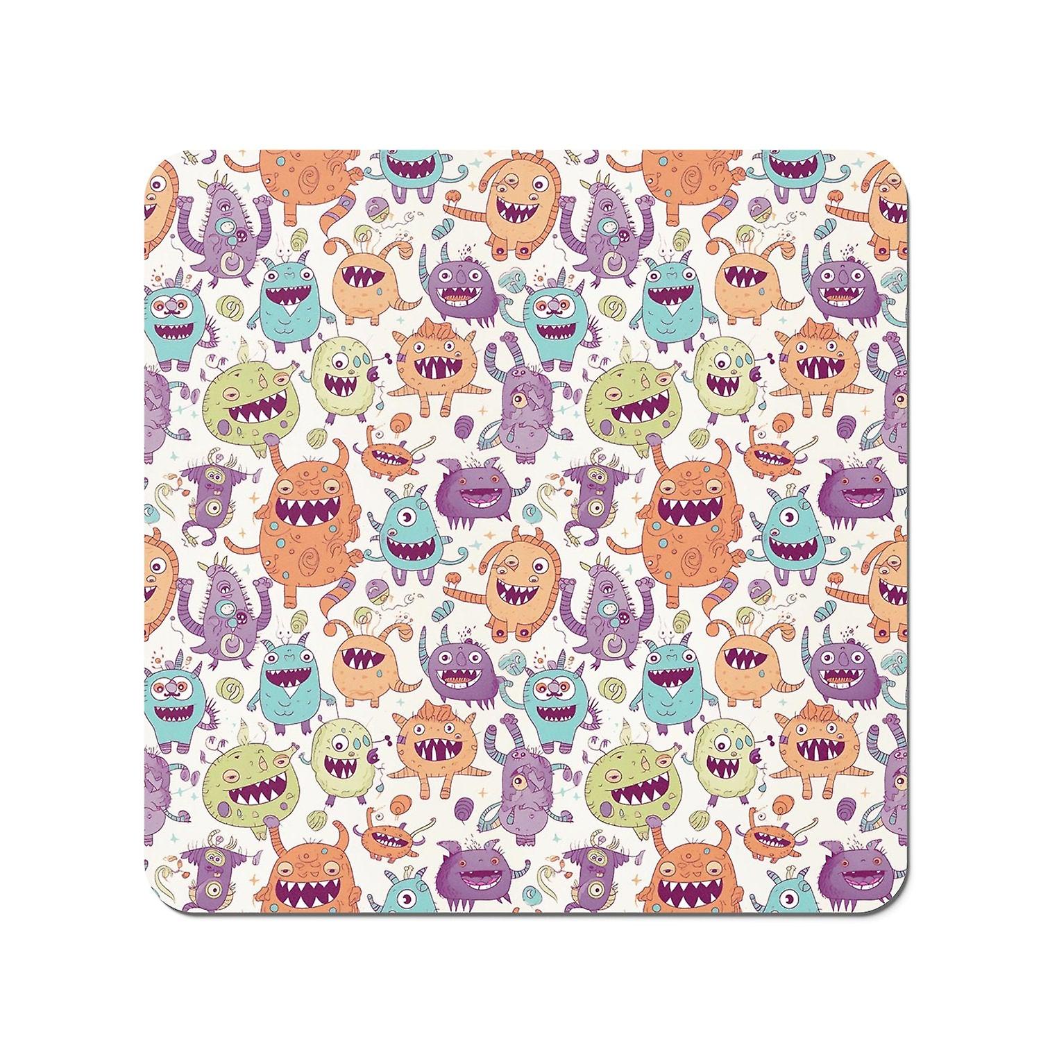 Playful Halloween Monsters Coasters