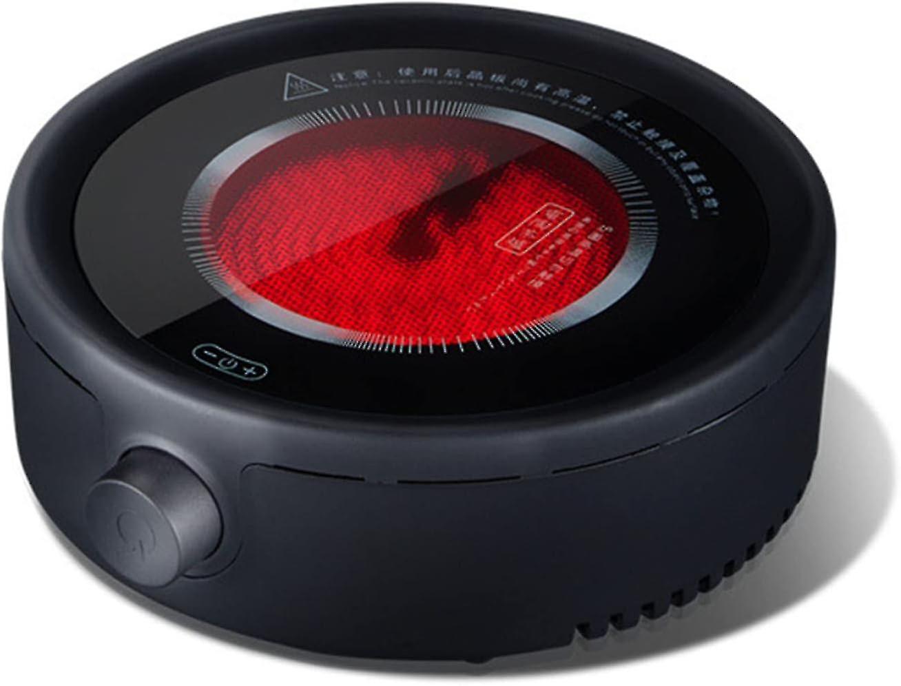 Stufa elettrica silenziosa per il riscaldamento del tè Piccola piastra riscaldante in ceramica per acqua bollente che rende la manopola del caffè Adjustme facile da pulire (nero)