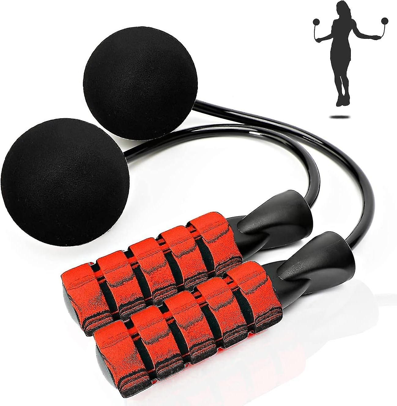 Ropeless Skipping Rope, Cordless Jump Rope with Two Balls Adjustable Skipping Ropes Fit Any Skill Le