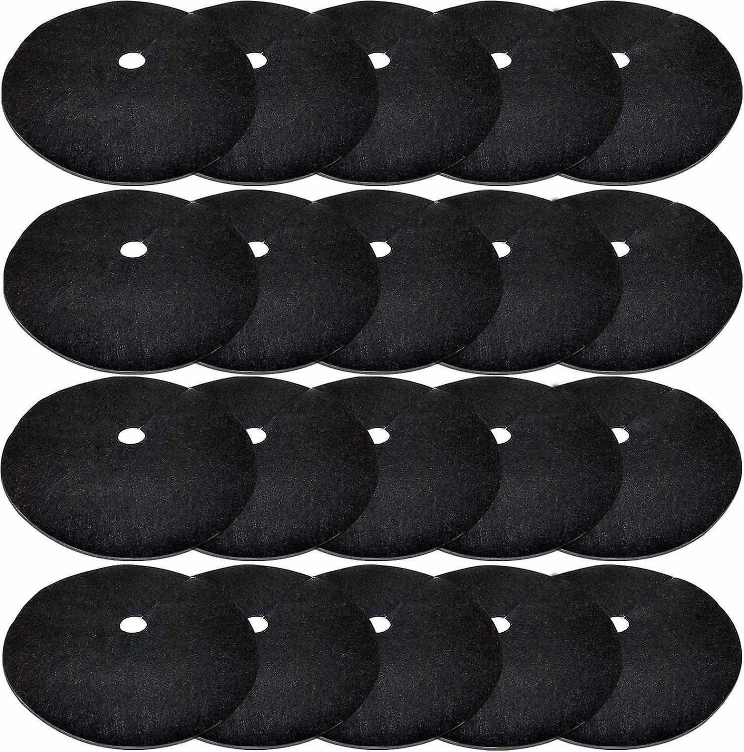20 Pack 10.6 Inch Non-Woven Tree Mulch Ring - Degradable Tree Protector Mat, Reusable Tree Weed Barr