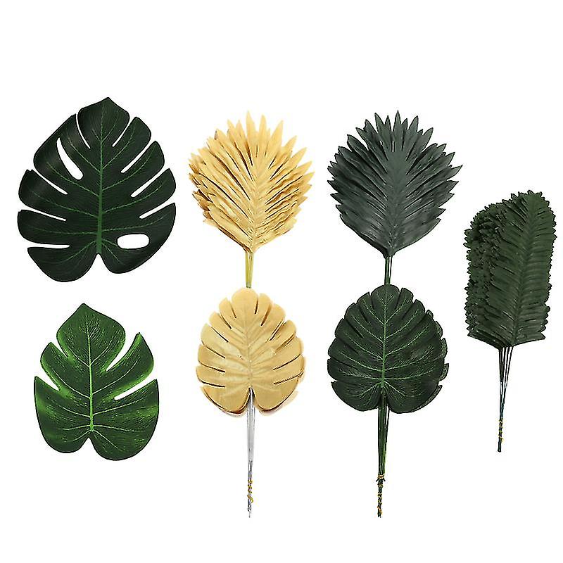68pcs Artificial Palm Leaf