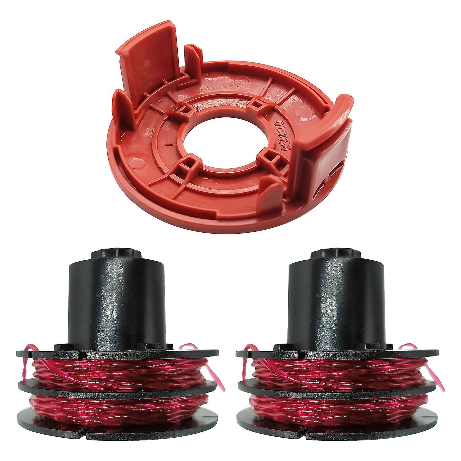 For AL-KO GTE 350 / GTE 450 / GTE 550 Lawn Trimmer 2 Line Spool + 1 Spool Cap, 112966 DCQW