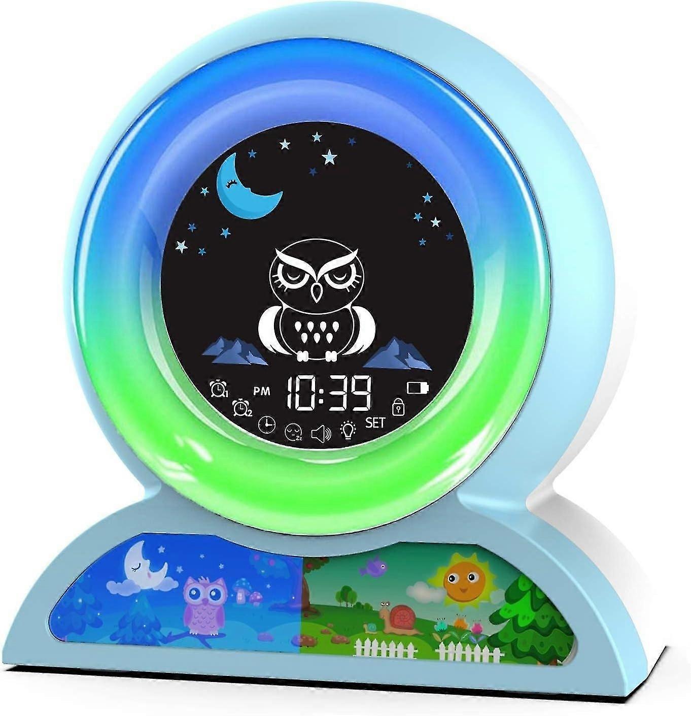 Kids Alarm Clock, Cute Kids Training Clock with Night Light, Nap Timer, Digital Wake Up Clock