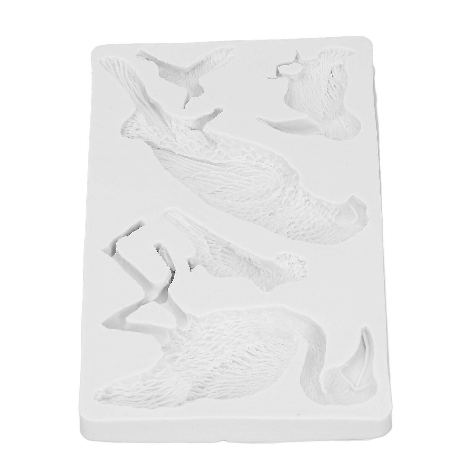 Silicone Mold Grey Bird Shape Soft Elastic Easy Demoulding Silicone Baking Mold for DIY Cakes Breads Mousses Chocolate 