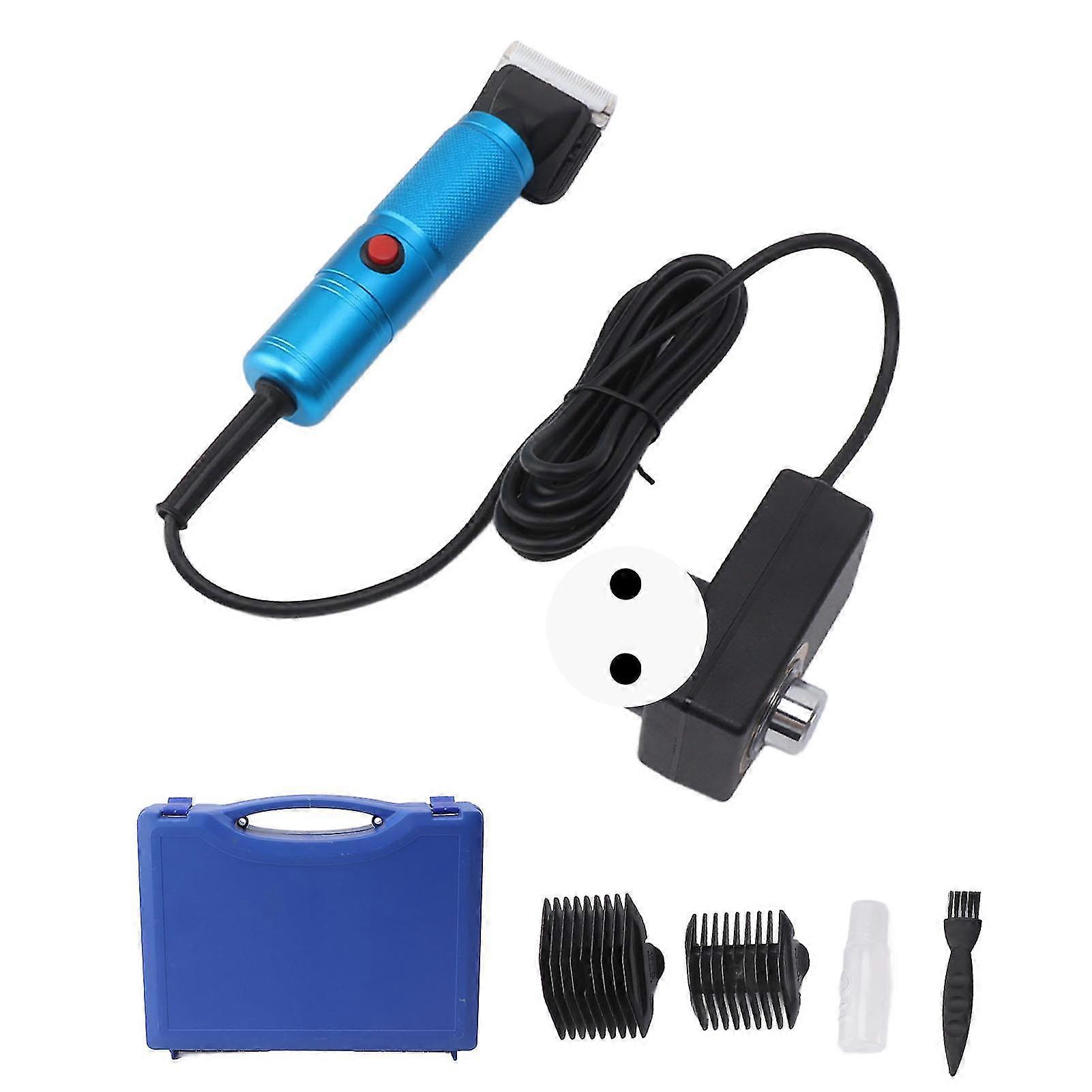 Electric Sheep Shears Sheep Clippers Dog Clippers Rechargeable Animal Grooming Clippers with Cutter Head for Sheep Goats Blue EU Plug 100?240V