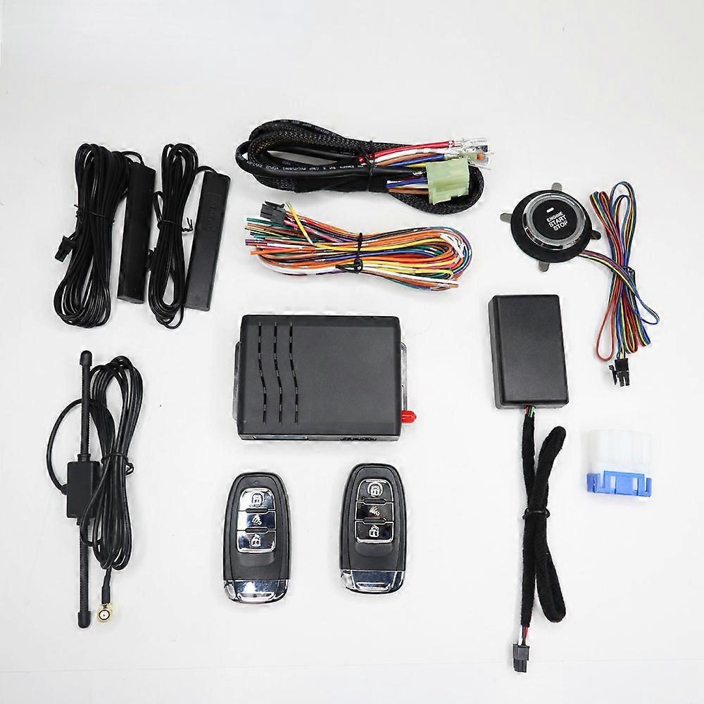 Phone APP Car Key Systems Key blade and Remote Push Button Start PKE Engine Start and Stop System