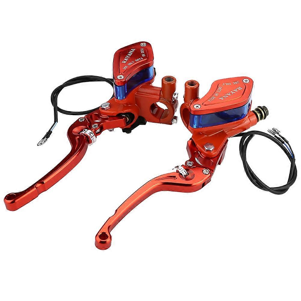 22mm Universal Motorcycle CNC Roller Adjustment Hydraulic Brake Pump Orange E2U~02