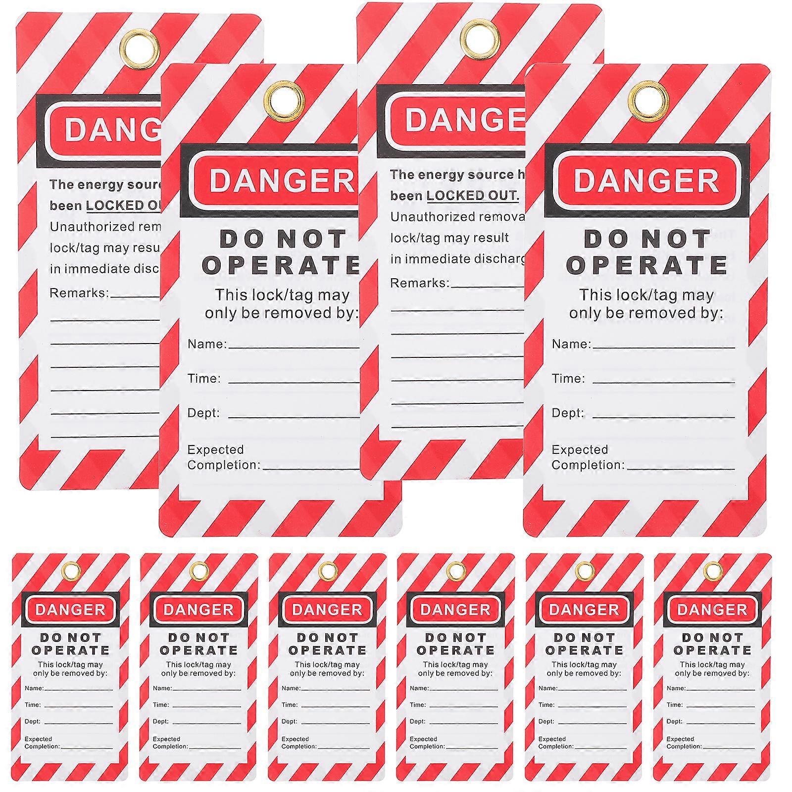 10pcs Lockout Tags Danger Do Not Operate Warning Tags Lockout Tagout ...