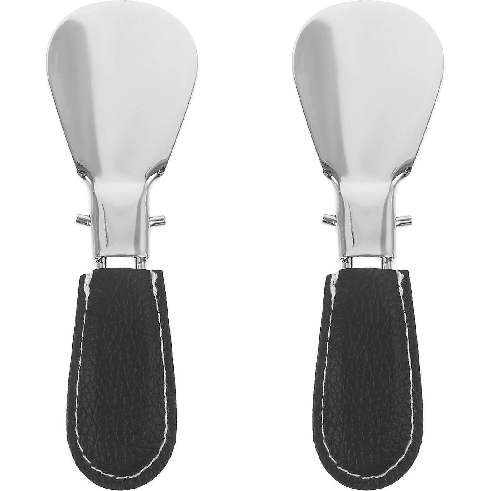 2pcs φορητό παπούτσι κέρατο Shoehorn μπότας χορών πτυσσόμενο Shoehorn για τον ενήλικο ανώτερο