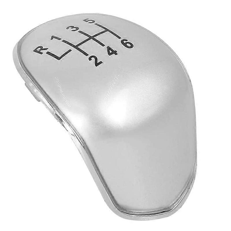 6 Speed Manual Car Gear Shift Knob Cap Cover for Ford Focus 2 MK2 FL MK3 MK4 MK7 Fiesta Silver