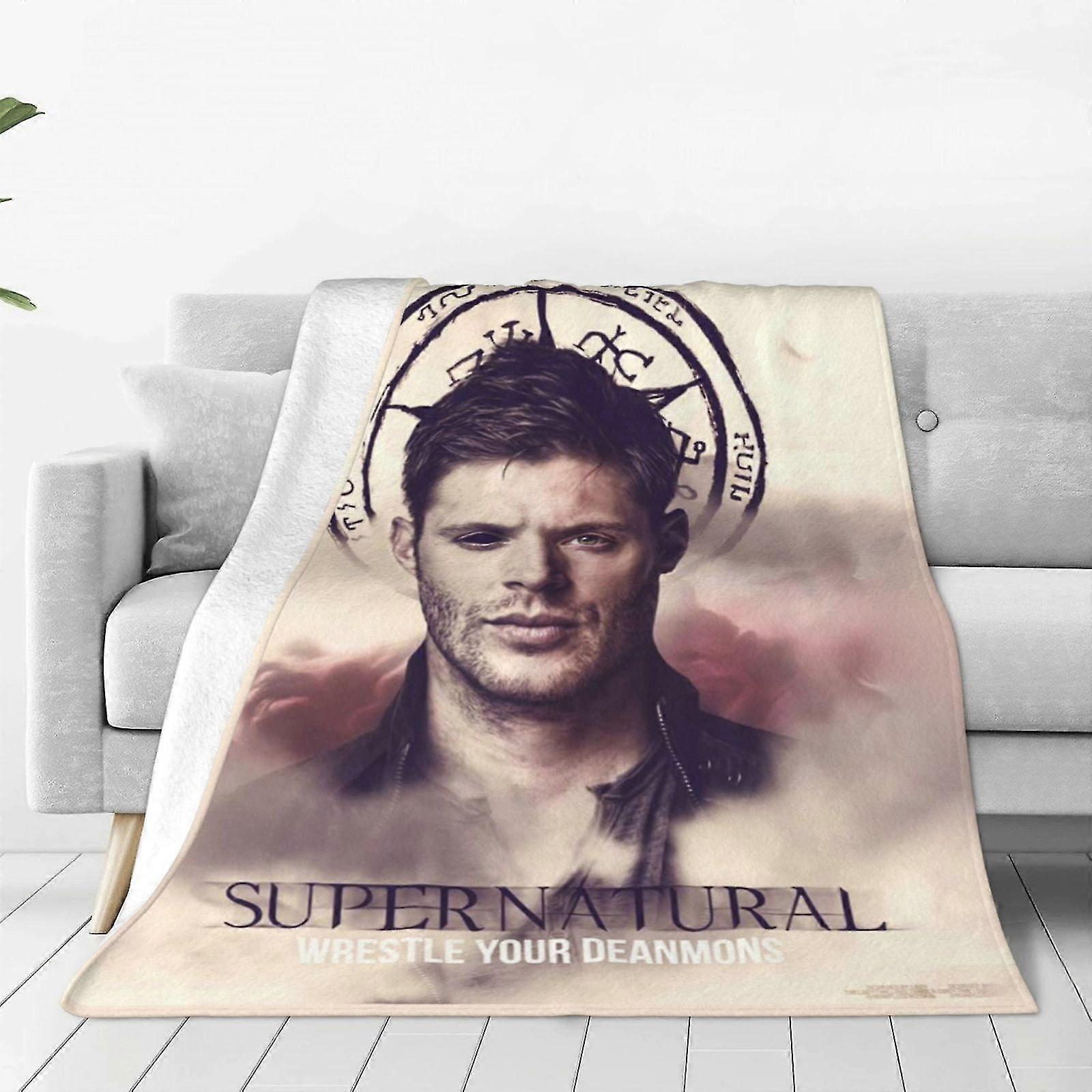Supernatural Ultra-Soft Micro Fleece Blanket Throw All Season Fuzzy Lightweight Throw Blankets For Office Company Home Couch Bed Sofa W443