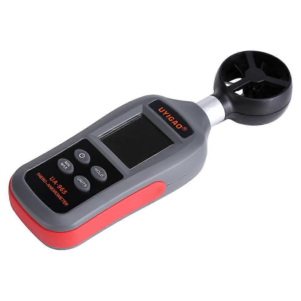 UYIGAO UA-965 Digital Mini Wind Air Speed Meter Anemometer Temperature Test