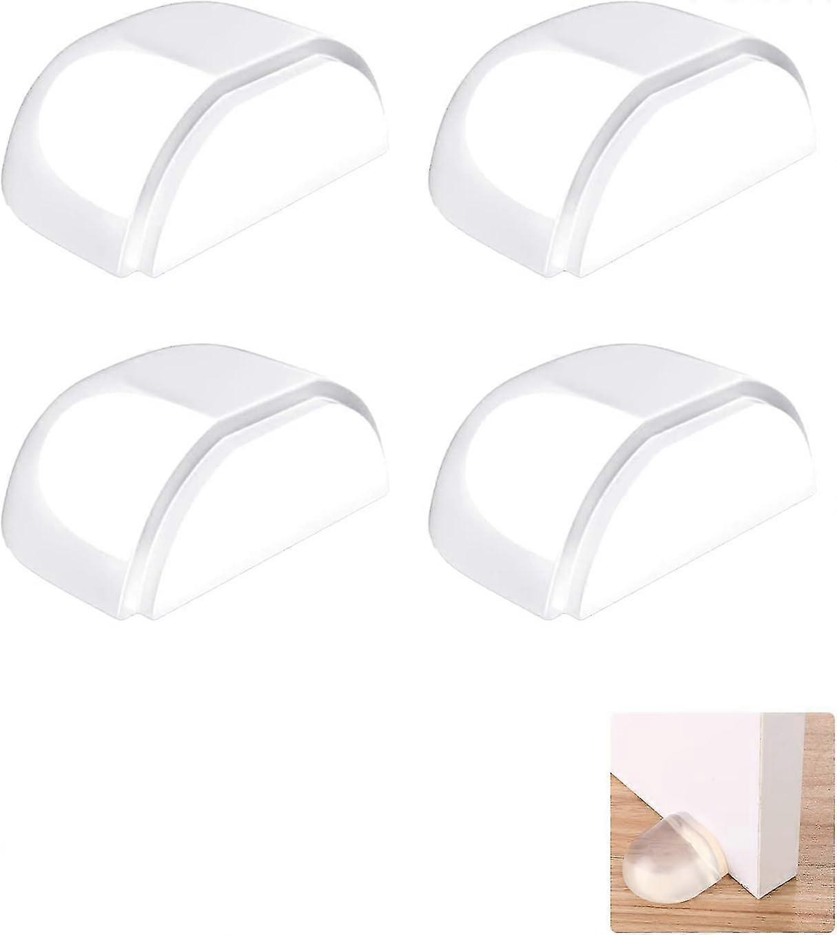 Butée de porte auto-adhésive, butée de porte de sol en acrylique transparent sans perceuse Butée de porte de douche pour tampon de porte de protection murale-YuJia