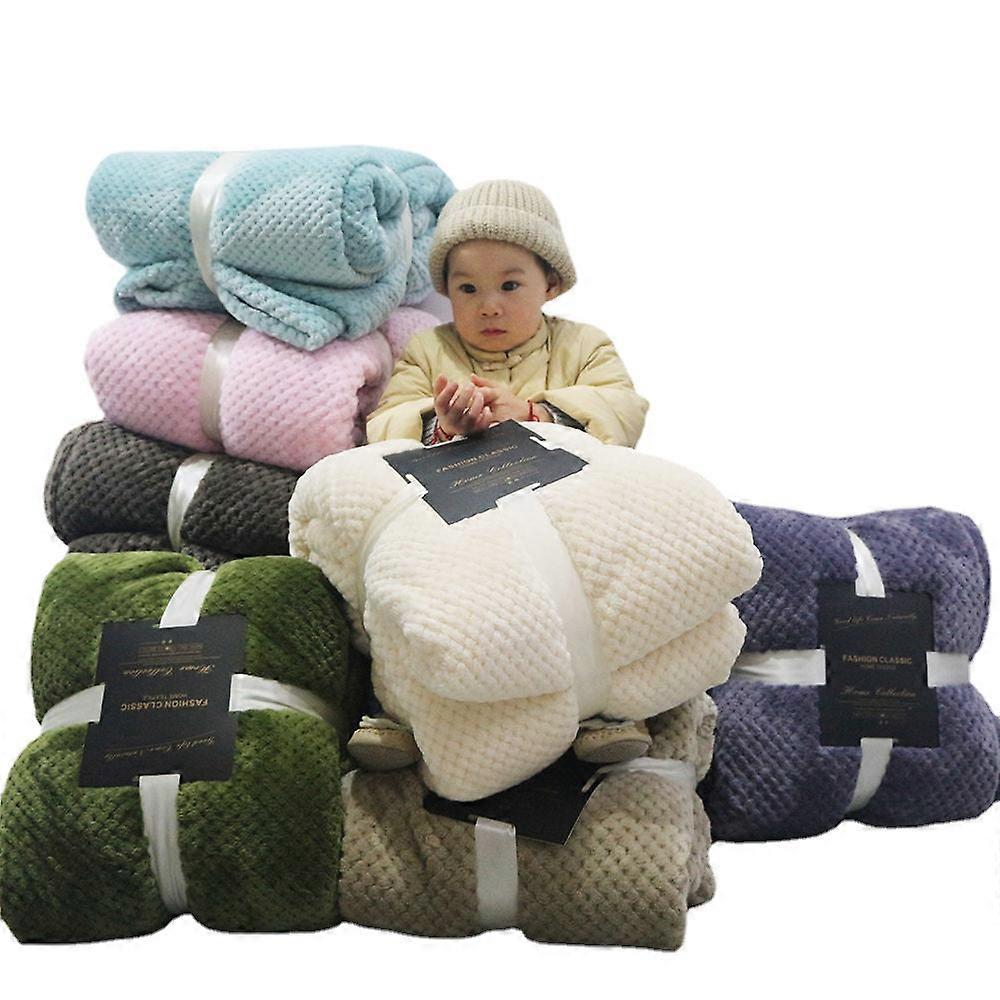 سميكة قيلولة أريكة تكييف الهواء بطانية الأناناس منقوشة منشفة بطانية على الوجهين المخملية بطانية