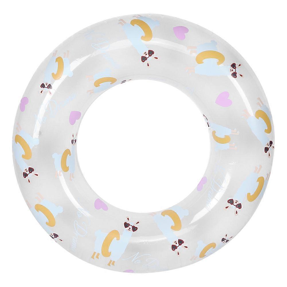 Transparent Adult Inflatable Foldable Cute Round Shape Pool Float Beach Swimming Ring