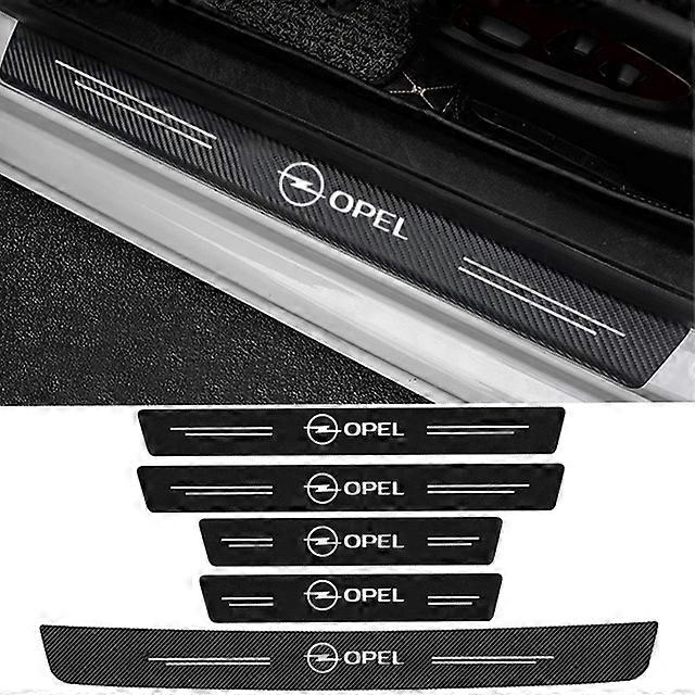 Motor Vehicle Parts Car Door Threshold Scuff Plate Decals Stickers Carbon Fiber for Opel Zafira Insignia Astra J H G K Corsa D Vectra Vivaro Mokka