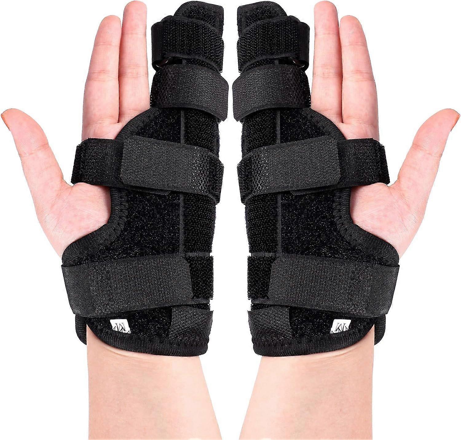 2 حزمة الملاكم إصبع جبيرة مبطنة دعم دعامة الملاكم كسر جبيرة مشط الرسغ إصبع جبيرة اليد