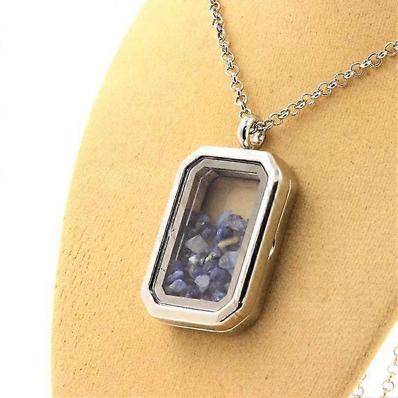 Raw Benitoite necklace