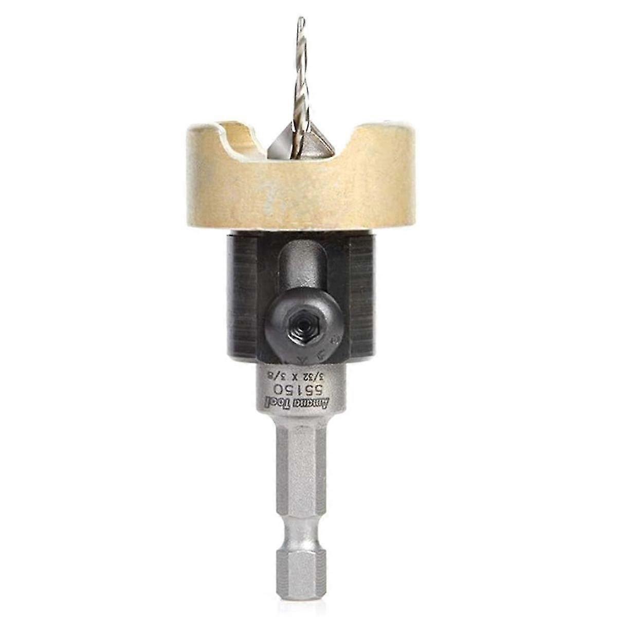 Woodworking Countersink Drill With Adjustable Depth Countersink Bit For 3/8 X 3/32 X 1/4 Countersin