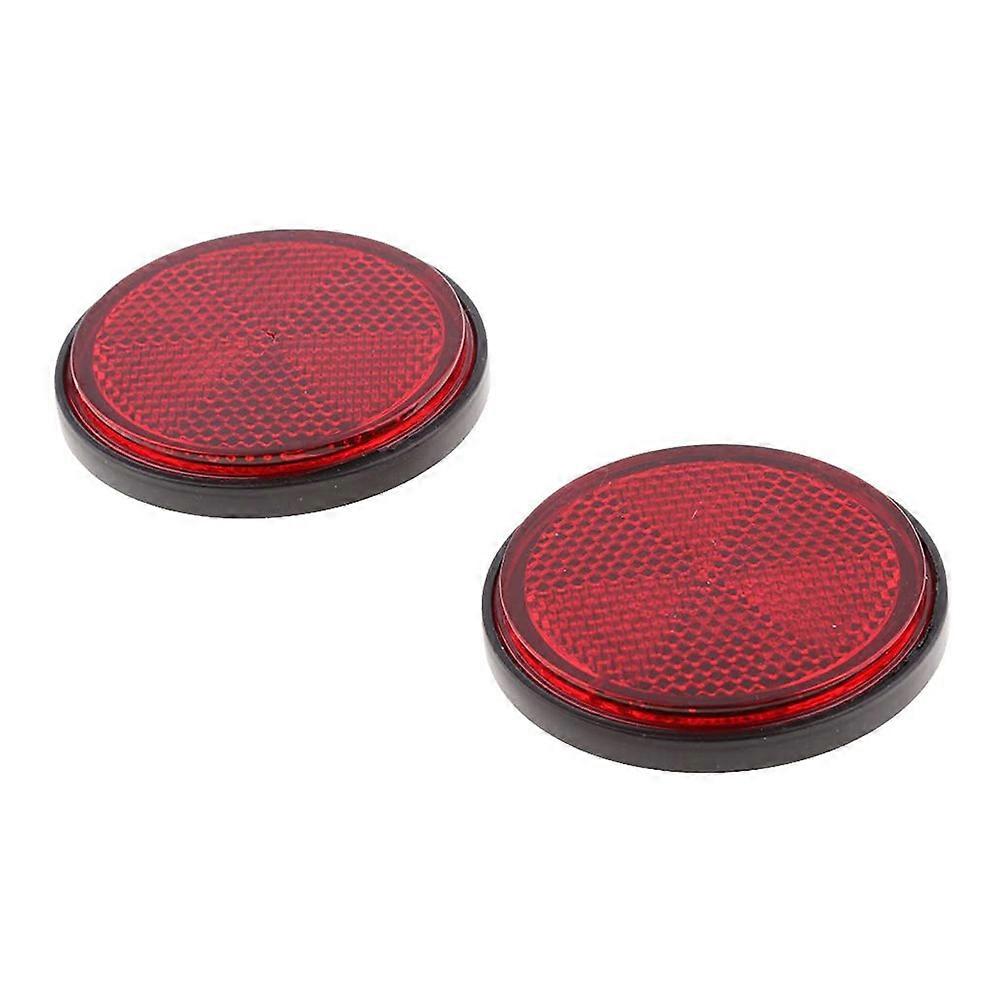2pcs 2.16inch High Visibility Round Reflective Warning Reflector Weatherproof Fits for Car