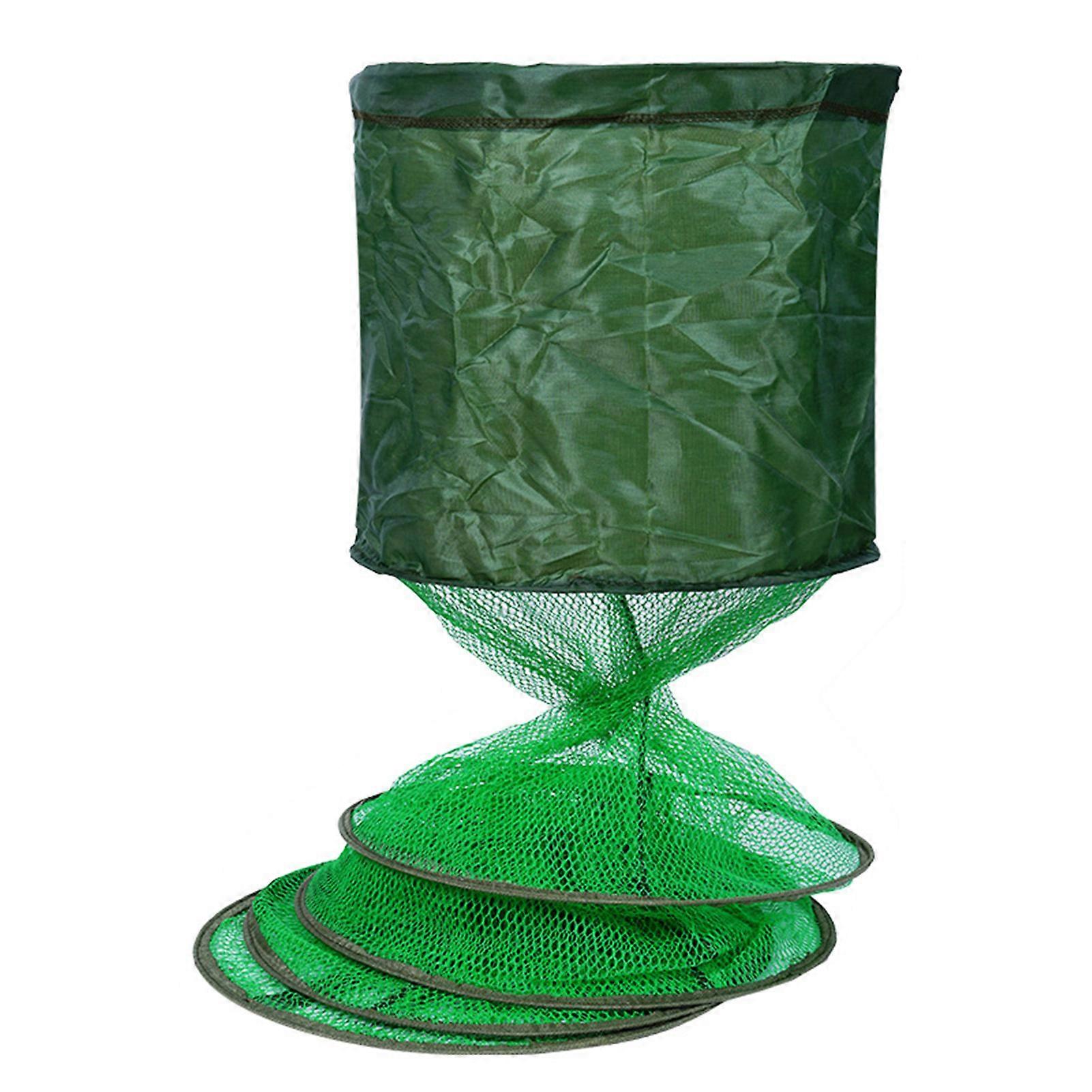Folding Fish Cage Basket Dip Nets Long Neck Extended Fishing Guard Fish Crab Crawfish Basket