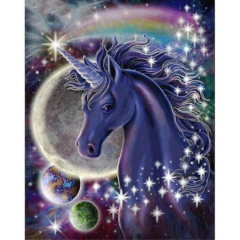 Starry Sky Unicorns Diamond Dots 5d Diy Diamond Painting By Number Myth Animal Planet Picture Of Mosaic Decoration