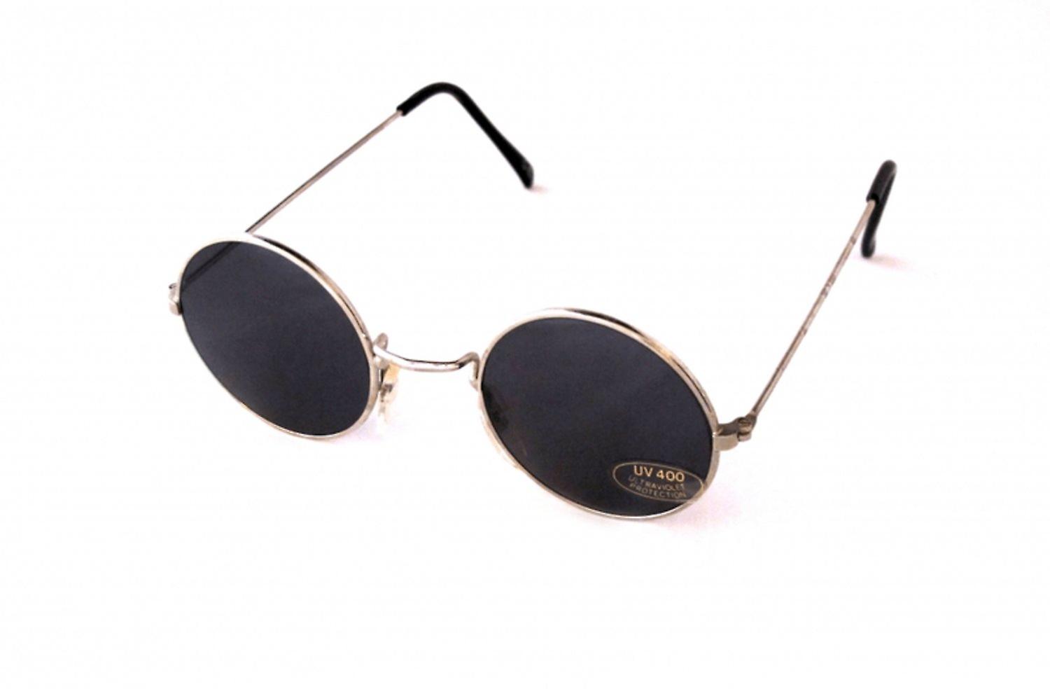 Runda svarta solglasögon