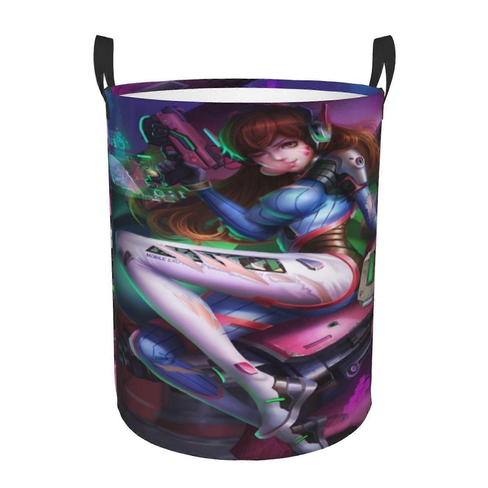 Overwatch Wäschekorb, zusammenklappbarer Wäschekorb, Schmutzwäschekorb, wasserdichter Wäschekorb, faltbarer Waschkorb SYS26704