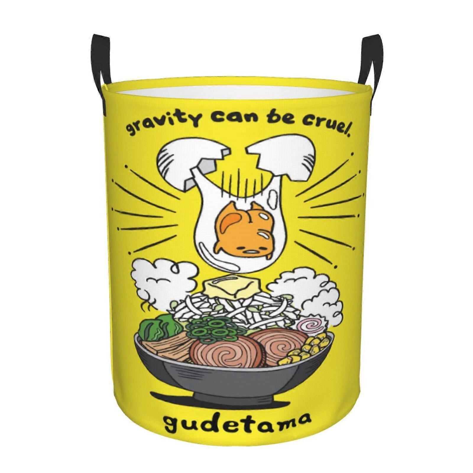 Gudetama 3d Graphic Flame Laundry Basket Fire Flame Clothes Hamper Storage With Handle-SYS28172