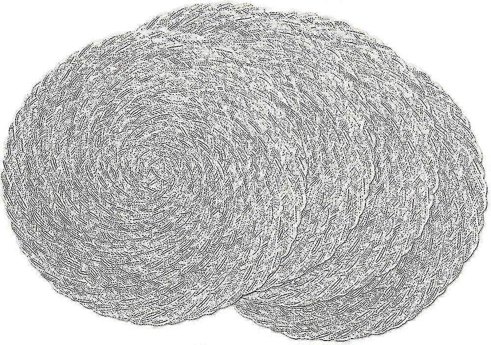 Sets de table ronds tressés ensemble de 6 sets de table ronds lavables pour table de cuisine